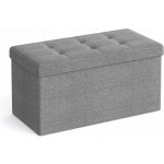 SONGMICS Úložný sedací box čalouněný skládací 76x38 cm šedý – Zboží Dáma