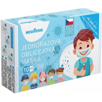 Mesaverde jednorázová obličejová maska modrá 10 ks