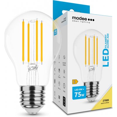 Modee Smart Lighting LED Filament Globe žárovka E27 8W teplá bílá – Zboží Živě