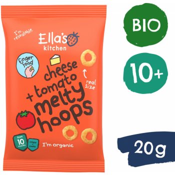 Ella's Kitchen BIO křupavé kroužky se sýrem a rajčaty 20 g