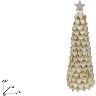 PROHOME - Stromeček 42cm bílý třpytky – Hledejceny.cz