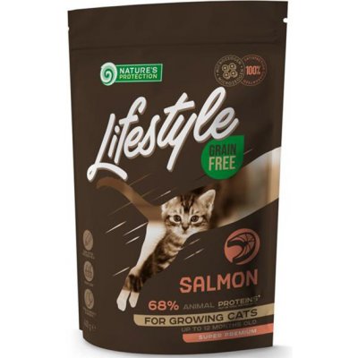 Nature's Protection Cat Dry LifeStyle GF Kitten Salmon 400 g – Zboží Mobilmania