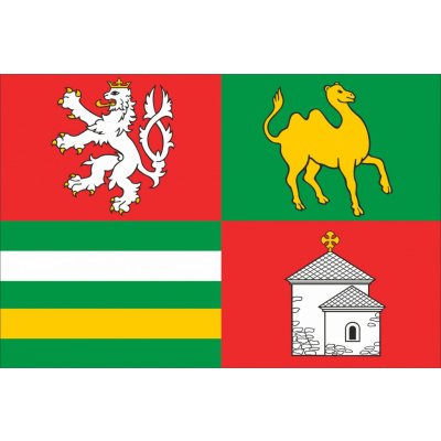 Vlajka Plzeňského kraje vlajka - 60 x 90 cm - tunel, karabina – Hledejceny.cz
