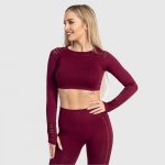 Iron Aesthetics Bezešvý crop top Rift bordová – Zbozi.Blesk.cz