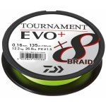 Daiwa šňůra Tournament X8 Braid Evo+ Chartreuse 270m 0,16mm – Zboží Mobilmania