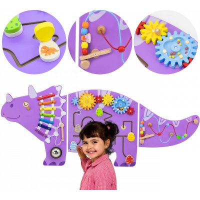 Viga Toys senzorická manipulační deska Triceratops – Zboží Mobilmania