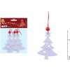 Vánoční dekorace MFP Paper Stromek dřevěný bílý set 5,2x7,5cm/3ks WD-15311