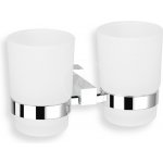 NOVASERVIS Dvojitý držák kartáčků a pasty sklo Titania Anet chrom (66357,0) – Zboží Mobilmania