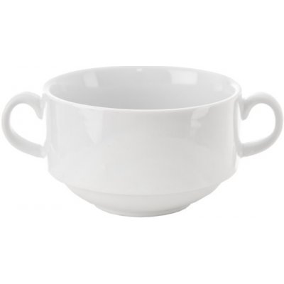 Orion 129842 Porcelánová polévková bílá miska Mona 10,5 cm