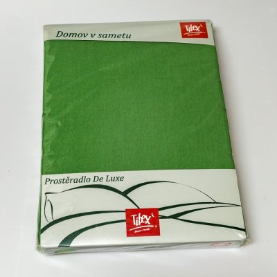 Tibex jersey prostěradlo DE LUXE elastické listové zelené 90x200