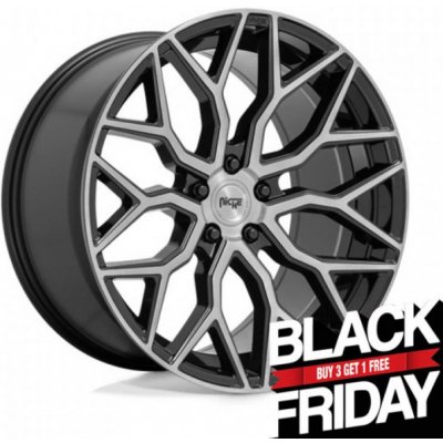 Niche 1PC M262 MAZZANTI 10x22 5x112 ET35 gloss black brushed face | Zboží Auto