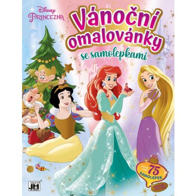 Vánoční omalovánky se samolepkami Princezny