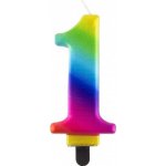 Godan Dortisimo svíčka duhová číslo 1 – Zboží Dáma