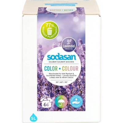 Sodasan tekutý prací prostředek na barevné prádlo Color levandule 5 l – Zboží Mobilmania