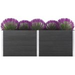 VidaXL vyvýšený záhon 250 x 100 x 91 cm dřevoplast šedý – Sleviste.cz