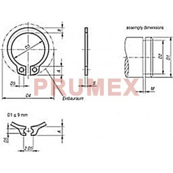 Pojistný kroužek na hřídel DIN 471 - 25 mm nerez A1