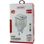 Ven-Dens Intelligent Charger, 30W, 3 port, 2x USB Type-C, 1 x USB Type-A, QC 3.0, Bílá, Nabíjecí adaptér – Zboží Živě