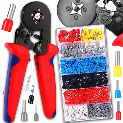 LISOVACÍ KLEŠTĚ NA KABELOVÉ KONCOVKY A DUTINKY + 1200 DUTINEK – Zboží Dáma