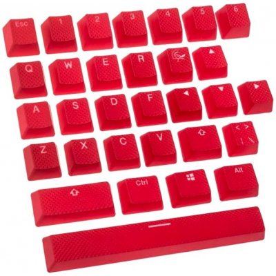 Ducky Rubber Keycap Set, 31 kláves, Double-Shot Backlight - červená DKSA31-USRDRNNO1