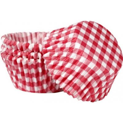 Cakesicq Cukrářský košíček červeno bílé 50x30mm 50ks – Sleviste.cz