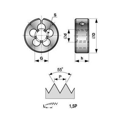 Bučovice Tools Závitová čelist G1/4"x19z HSS A stavitelná 2"(50,8mm) BS-1127:195 - BU442-140E – Zboží Mobilmania