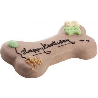 LOLO PETS Happy Birthday čokoláda a vlašské ořechy dort pro psy 250 g