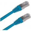 síťový kabel XtendLan PK_6ASFTP003blue patch, Cat6A, SFTP, LS0H, 0,3m, modrý