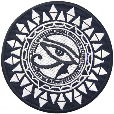 Nažehlovací nášivka Oko Horovo egyptský symbol. Průměr: 8,5 cm – Hledejceny.cz