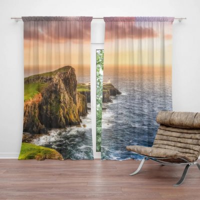 Sablio Závěs Skalnaté pobřeží: 2ks 140x250cm – Hledejceny.cz