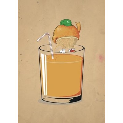 Pohlednice Cool pomeranč – Zboží Dáma