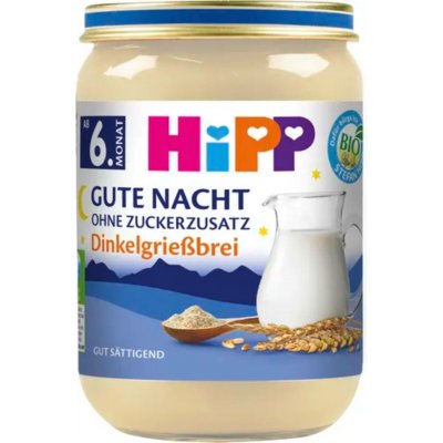 HiPP Bio Špaldová krupicová kaše na dobrou noc 190 g – Sleviste.cz