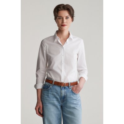 GANT SLIM POPLIN SOLID SHIRT WHITE – Sleviste.cz