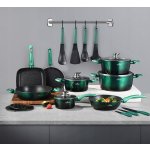 Zilner Sada nádobí s mramorovým povrchem ZL 8521 EMERALD Green 15 ks – Zboží Dáma