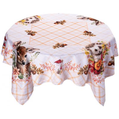decoDoma Středový ubrus LESNÍ ZVÍŘÁTKA 85x85cm – Zboží Dáma