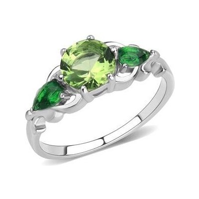 Šperky4U ocelový prsten se zelenými kameny AL 0103 – Zbozi.Blesk.cz
