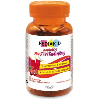 Pediakid Multivitamínové veganské přírodní gumové bonbóny pro děti třešňová příchuť 60 bonbónů – Hledejceny.cz