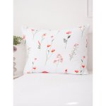 MKLuzkoviny.cz Mušelínový povlak bílý vlčí máky 70 x 90 cm – Hledejceny.cz