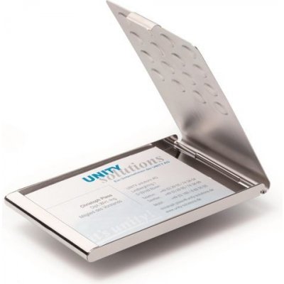 DURABLE Pouzdro na vizitky chromové 225.004 – Zbozi.Blesk.cz