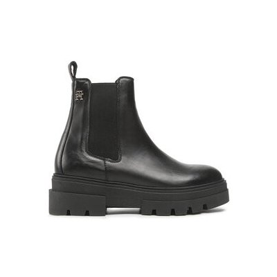 Tommy Hilfiger kotníková obuv s elastickým prvkem Monochromatic Chelsea Boot FW0FW06899 black – Zboží Mobilmania