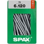 Spax Uni vrut zápust.hlava T-Star+ T30 4CUT část.závit Wirox 6 x 120 mm 75 ks – Hledejceny.cz