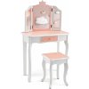 Costway Dětský toaletní stolek COSTWAY růžový