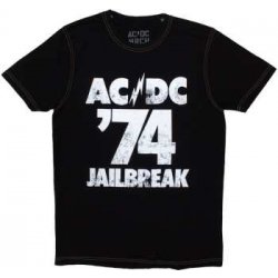 Ac/dc Unisex T-shirt: 74 Jailbreak back Print & Ex-tour