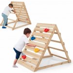 Costway Montessori Piklerové šplhací trojúhelník s lezecími kameny – Zboží Dáma