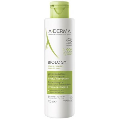 A-Derma Biology Dermatologické odličovací mléko 200 ml