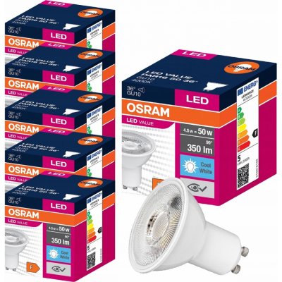 Osram LED žárovka HALOGEN GU10 4,5W=50W 4000K x 6 – Zbozi.Blesk.cz