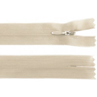 Spirálový zip skrytý šířka 3 mm délka 60 cm dederon Barva: 307 krémová – Hledejceny.cz