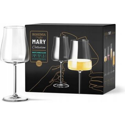 BOHEMIA PRESTIGE BOHEMIA PRESTIGE MARY SKLENICE NA BÍLÉ VÍNO 6 x 400 ml – Hledejceny.cz