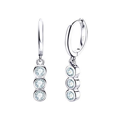 Nubis stříbrné visací náušnice s moissanity MN134 – Zbozi.Blesk.cz