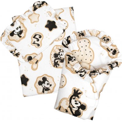 Baby Nellys Sada pro panenku 3D - zavinovačka peřinka a polštářek Myška retro – Hledejceny.cz