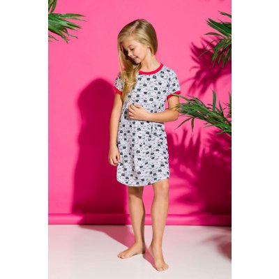 Dívčí noční košilka Pepa šedá – Zboží Dáma